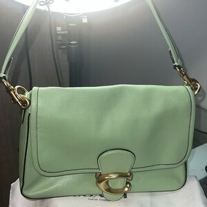 Coach handbag and crossover bag Pistachio front flap with 3 detachable straps